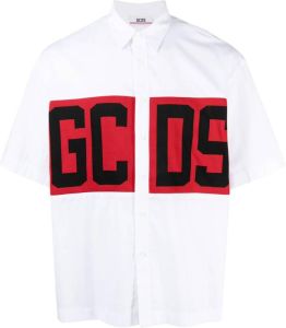 Gcds Overhemd met logoprint Wit