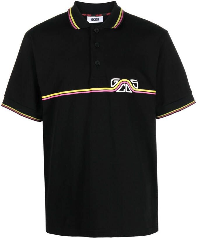 GCDS Poloshirt met logo Zwart