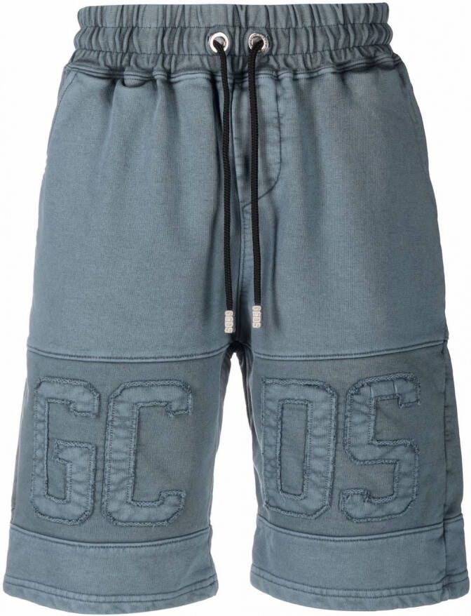 Gcds Shorts met geborduurd logo Blauw