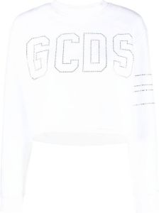 Gcds Sweater met logo van studs Wit