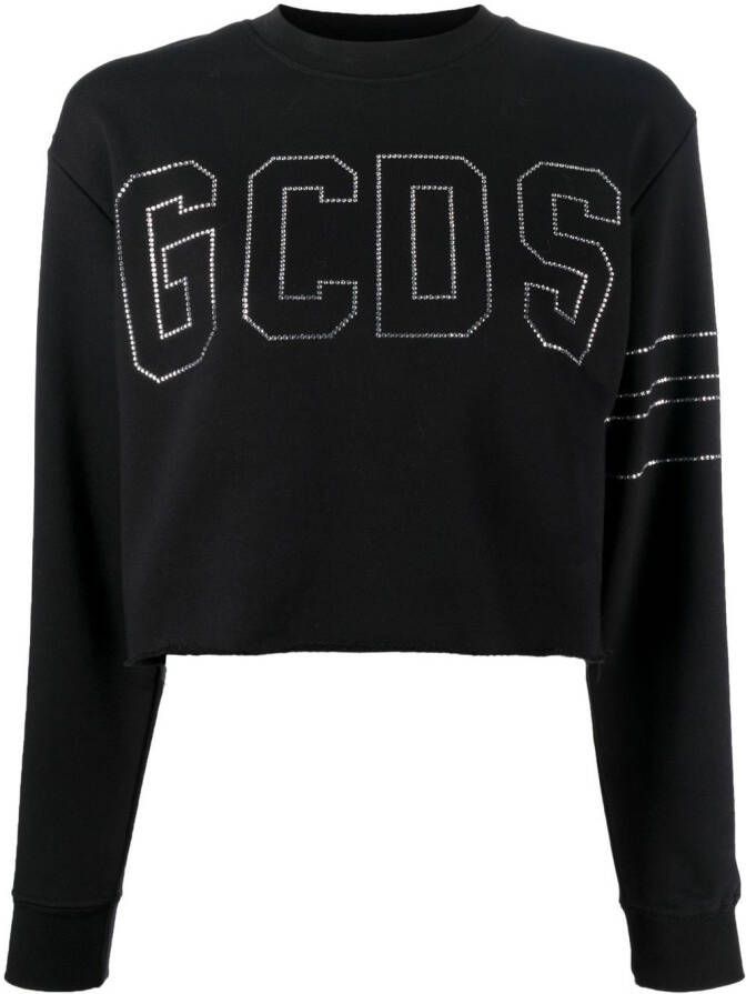 Gcds Sweater met logo van studs Zwart