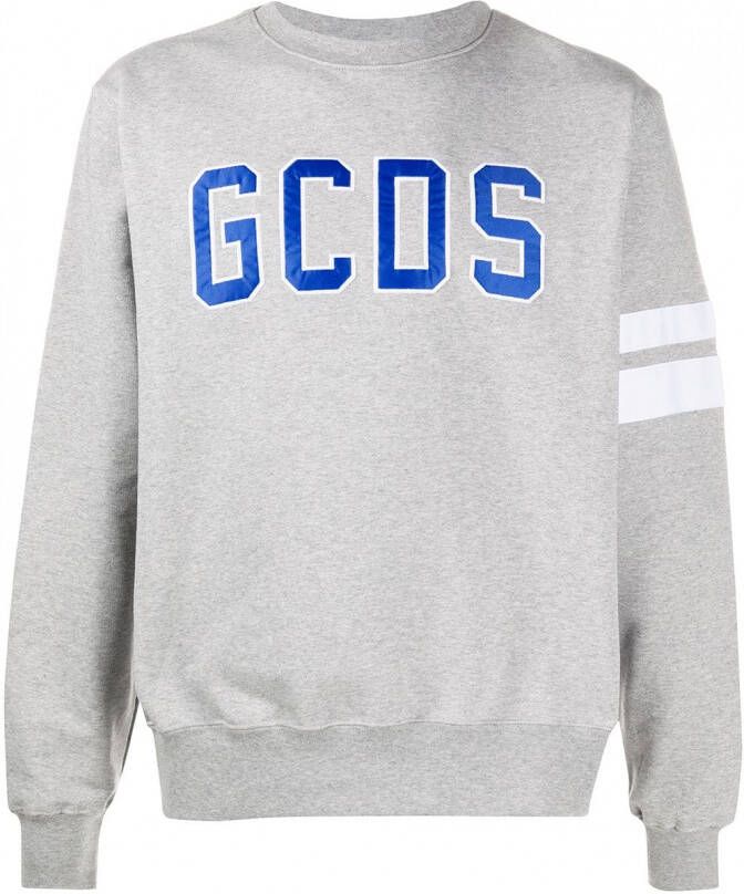 Gcds Sweater met geborduurd logo Grijs