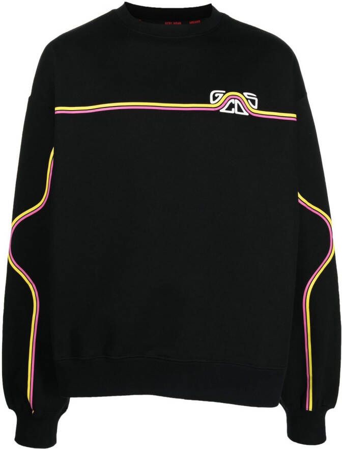 Gcds Sweater met logo Zwart