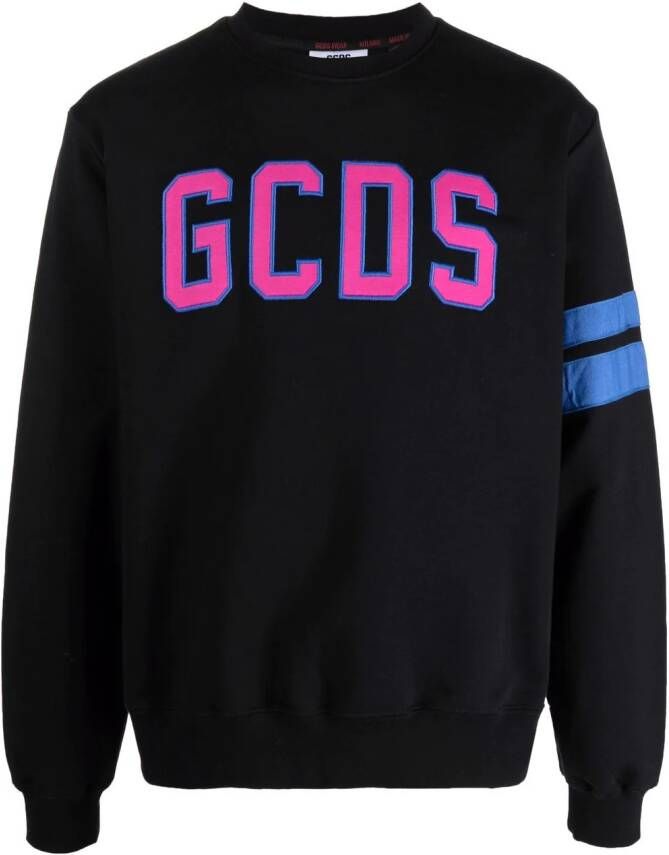 GCDS Sweater met logopatch Zwart
