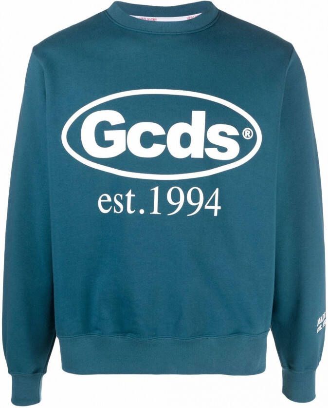 Gcds Sweater met logoprint Blauw