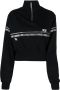 GCDS Sweater verfraaid met stras Zwart - Thumbnail 1