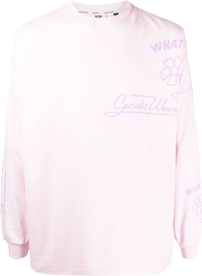 Gcds T-shirt met bloemenprint Roze