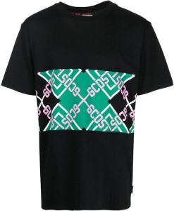 Gcds T-shirt met geometrisch vlak Zwart