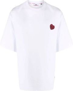 Gcds T-shirt met hart logo Wit