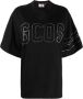 Gcds T-shirt met kristallen logo Zwart - Thumbnail 1