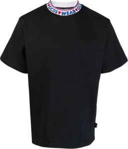 Gcds T-shirt met logo kraag Zwart