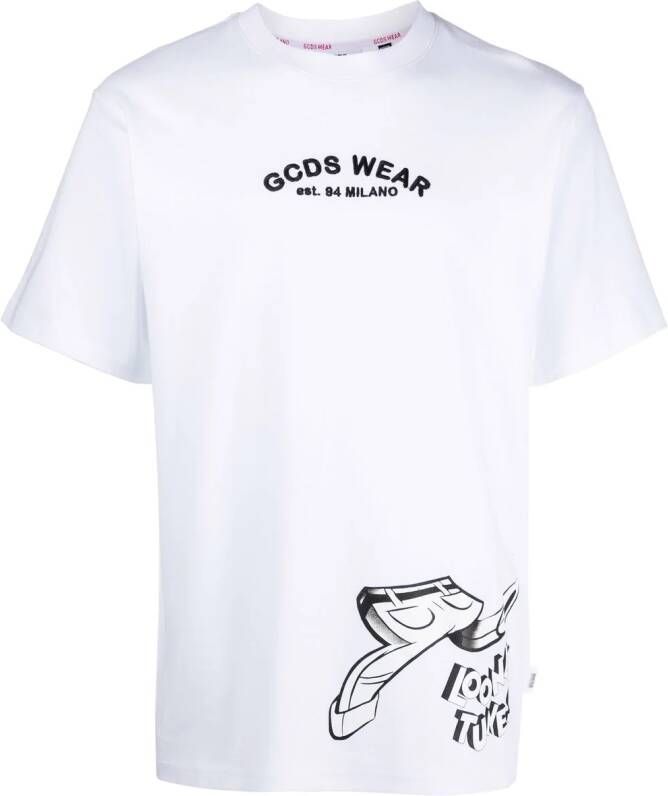 GCDS T-shirt met logo Wit