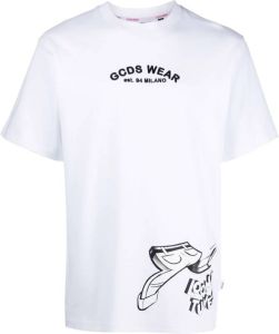 Gcds T-shirt met logo Wit