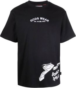 Gcds T-shirt met logo Zwart
