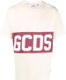GCDS T-shirt met logoprint Beige - Thumbnail 1