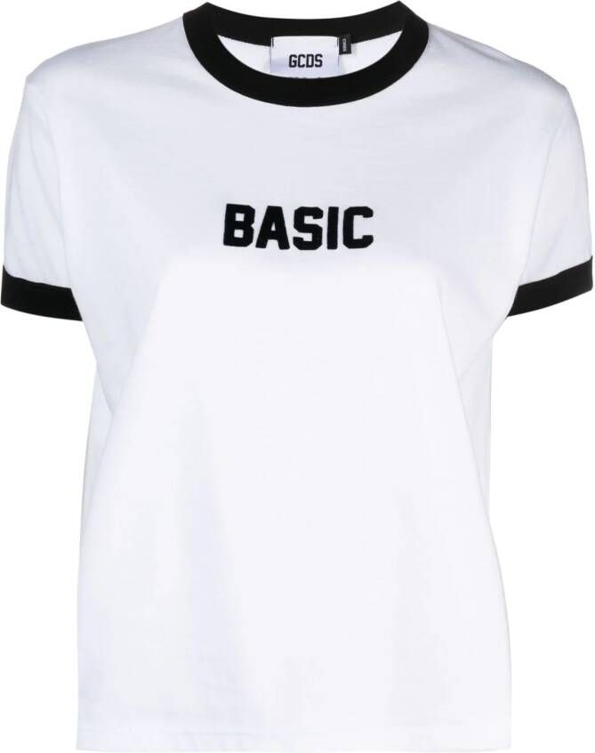 GCDS T-shirt met logoprint Wit