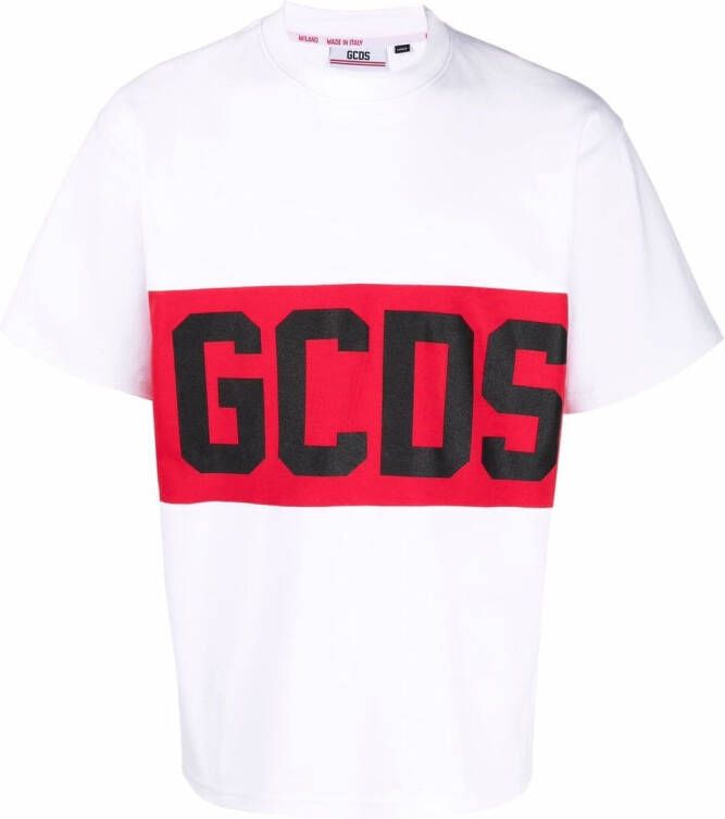 GCDS T-shirt met logoprint Wit