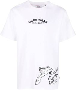 Gcds T-shirt met print Wit