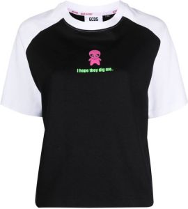 Gcds T-shirt met tekst Zwart