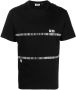 GCDS T-shirt verfraaid met kristallen Zwart - Thumbnail 1