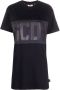 Gcds T-shirtjurk met logoprint Zwart - Thumbnail 1