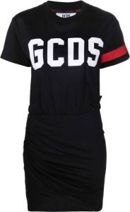 Gcds T-shirtjurk met logoprint Zwart