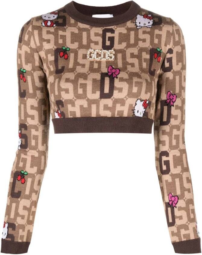 GCDS x Hello Kitty cropped top Bruin