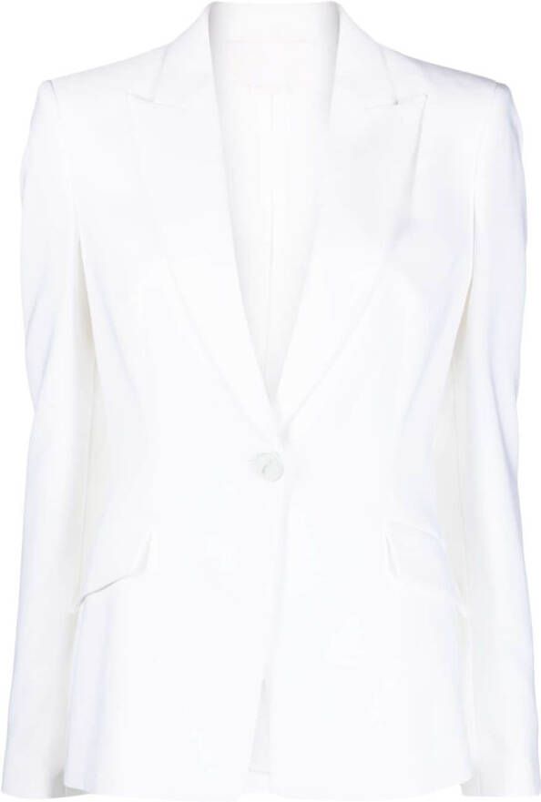 Genny Blazer met enkele rij knopen Wit