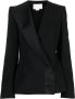Genny Blazer met enkele rij knopen Zwart - Thumbnail 1