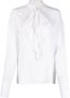 Genny Blouse met strikkraag Wit - Thumbnail 1