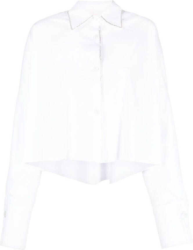Genny Cropped blouse Wit