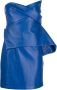 Genny Gedrapeerde mini-jurk Blauw - Thumbnail 1