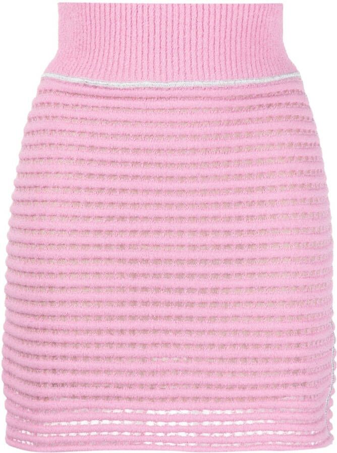Genny High waist rok Roze