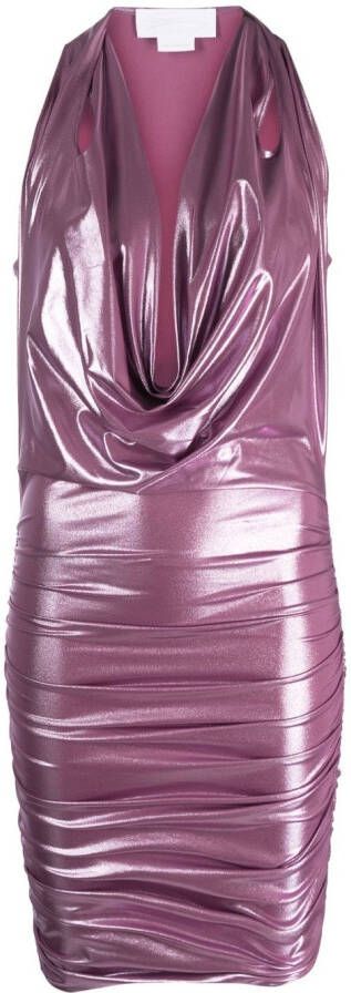 Genny Metallic jurk Roze
