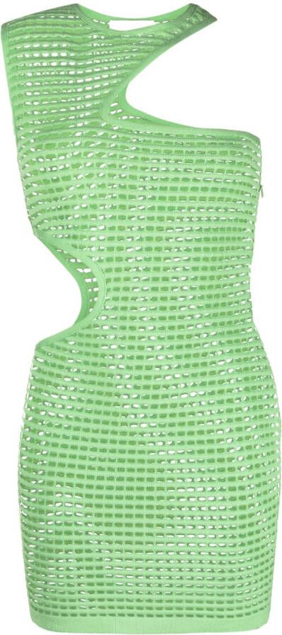Genny Opengebreide jurk Groen
