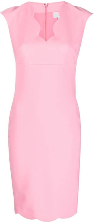 Genny Mini-jurk met gewelfde afwerking Roze