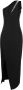 Genny Asymmetrische maxi-jurk Zwart - Thumbnail 1