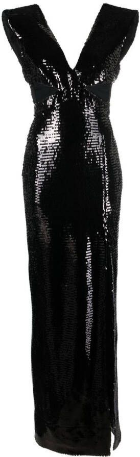 Genny Maxi-jurk met pailletten Zwart