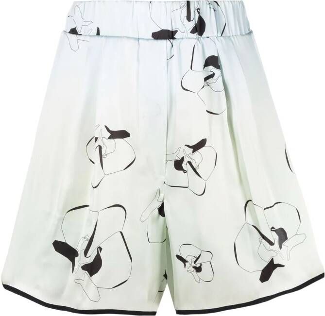 Genny Shorts met bloemenprint Blauw