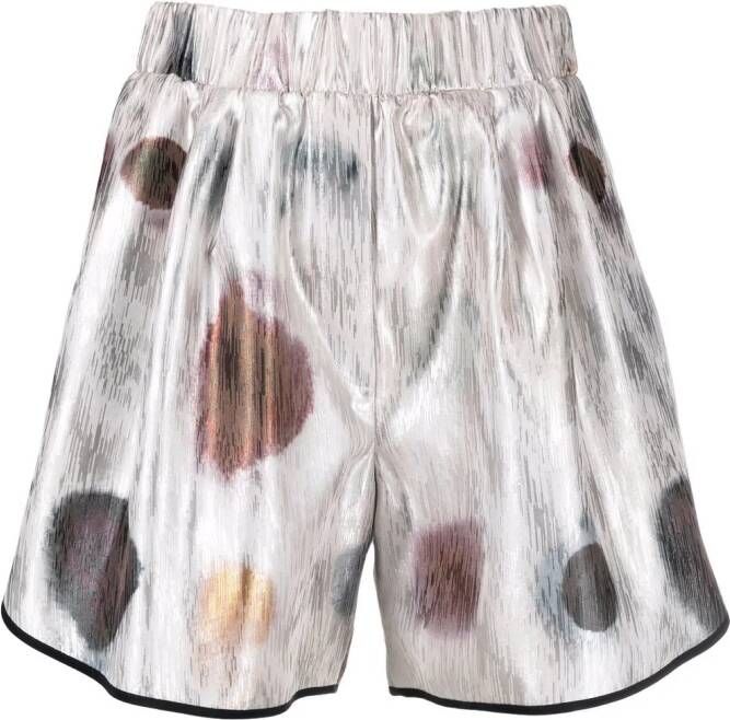 Genny Shorts met metallic-effect Beige
