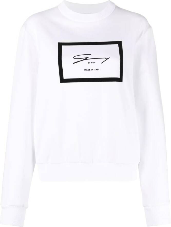 Genny Sweater met logoprint Wit