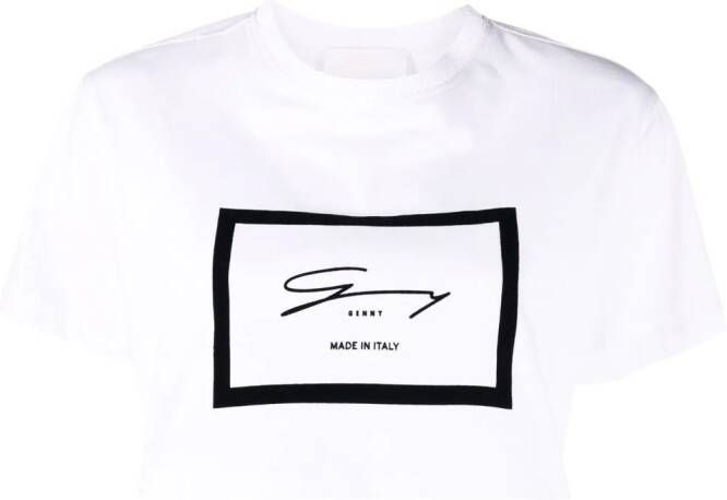 Genny T-shirt met logoprint Wit