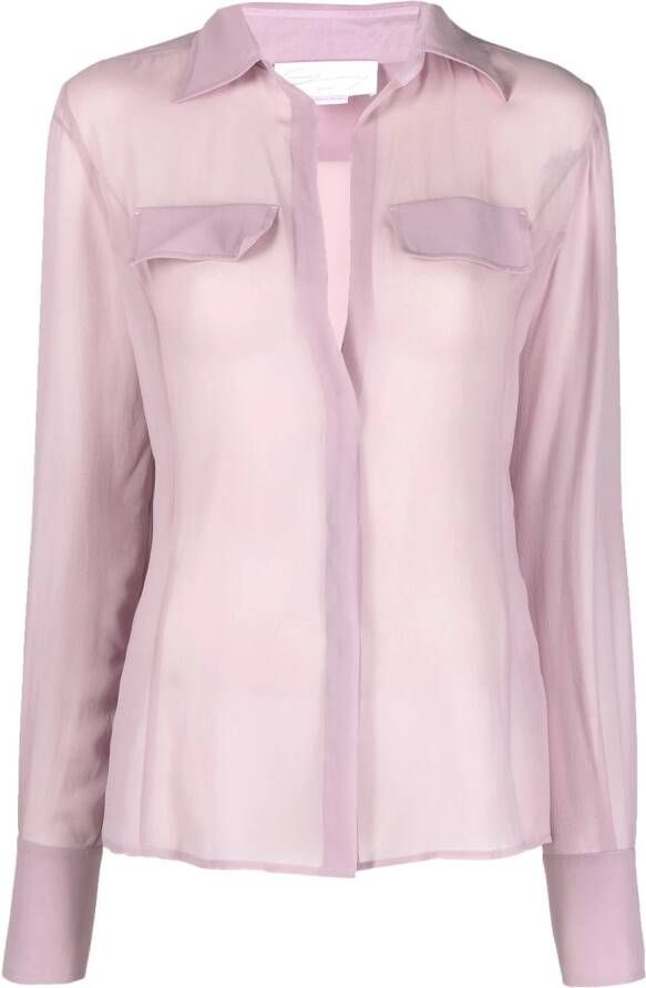 Genny Zijden blouse Roze