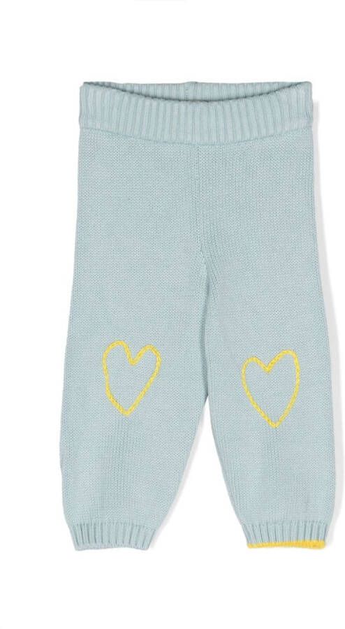 Gensami kids Broek met geborduurd hart Blauw