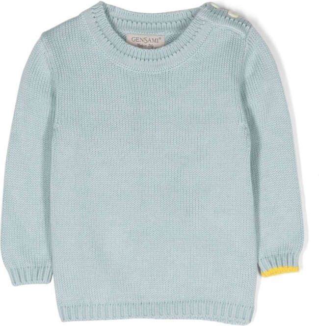 Gensami kids Trui met contrasterende afwerking Blauw