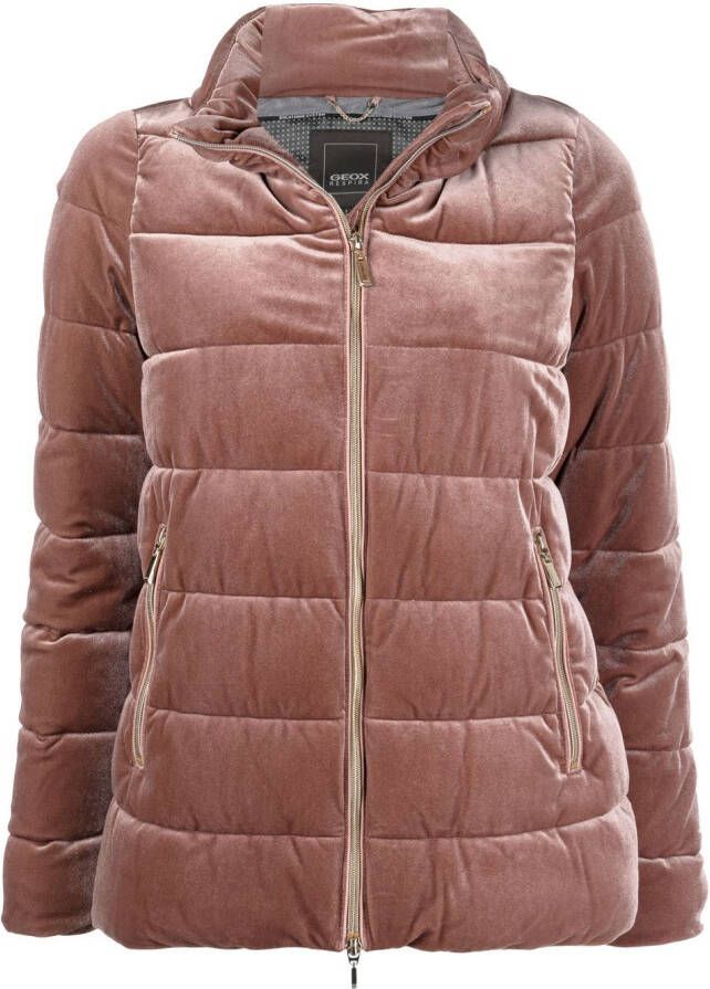 Geox Donsjack met fluwelen afwerking Roze