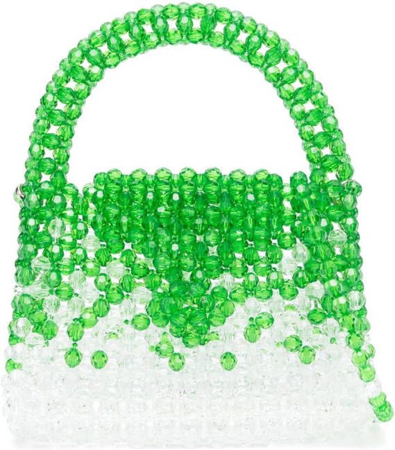 Germanier Shopper verfraaid met kralen Groen