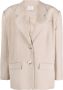 Gestuz Blazer met dubbele rij knopen Beige - Thumbnail 1
