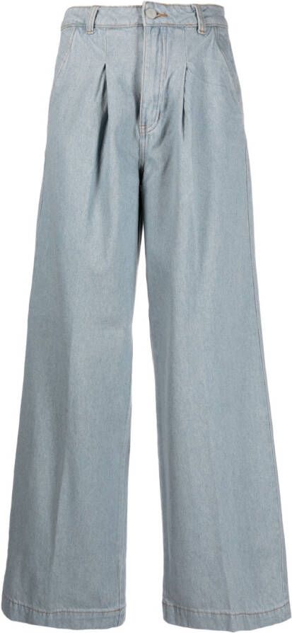 Gestuz Jeans met wijde pijpen Blauw