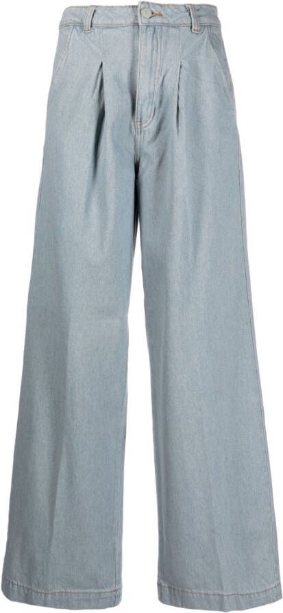 Gestuz Jeans met wijde pijpen Blauw